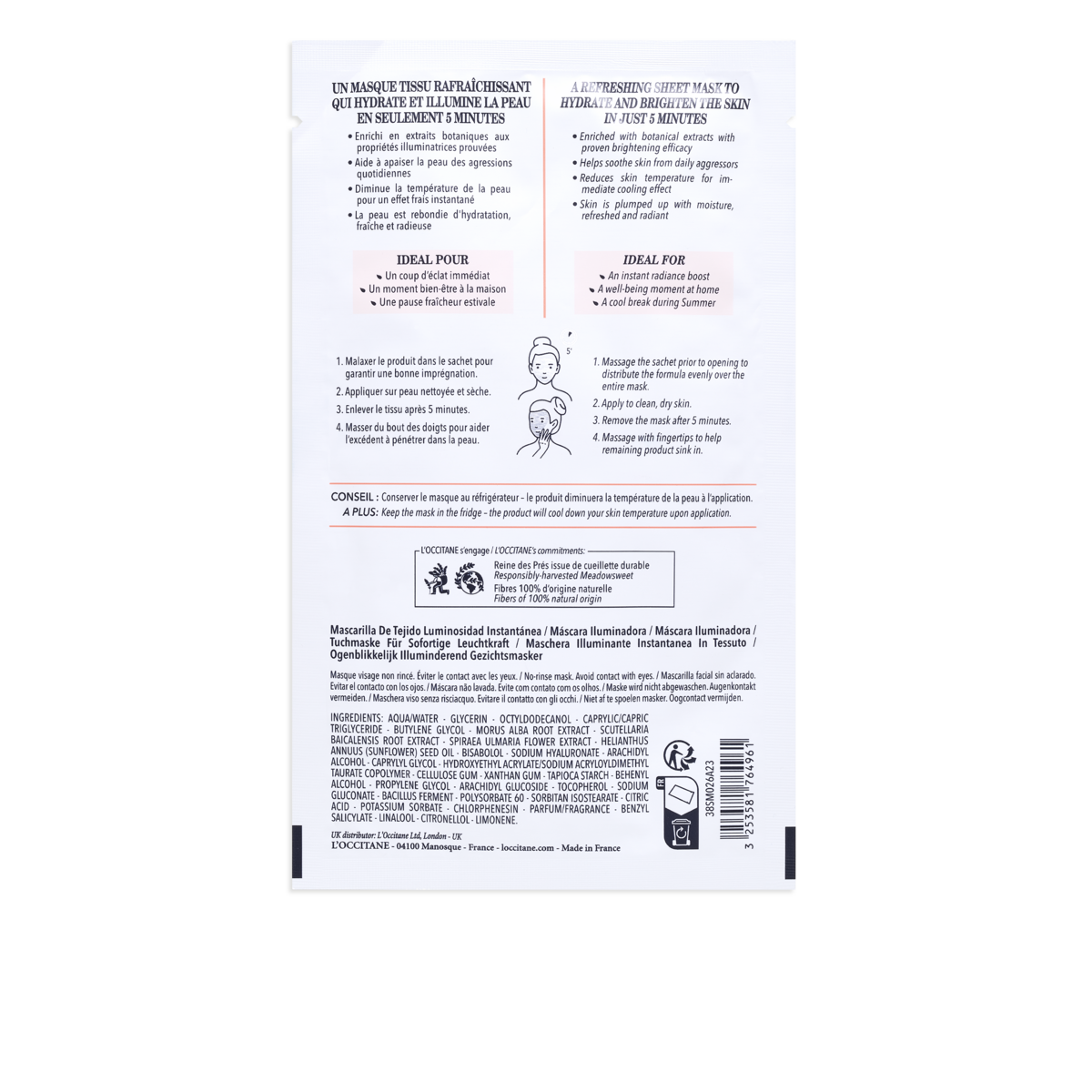 Maska u maramici za blistavost Reine Blanche