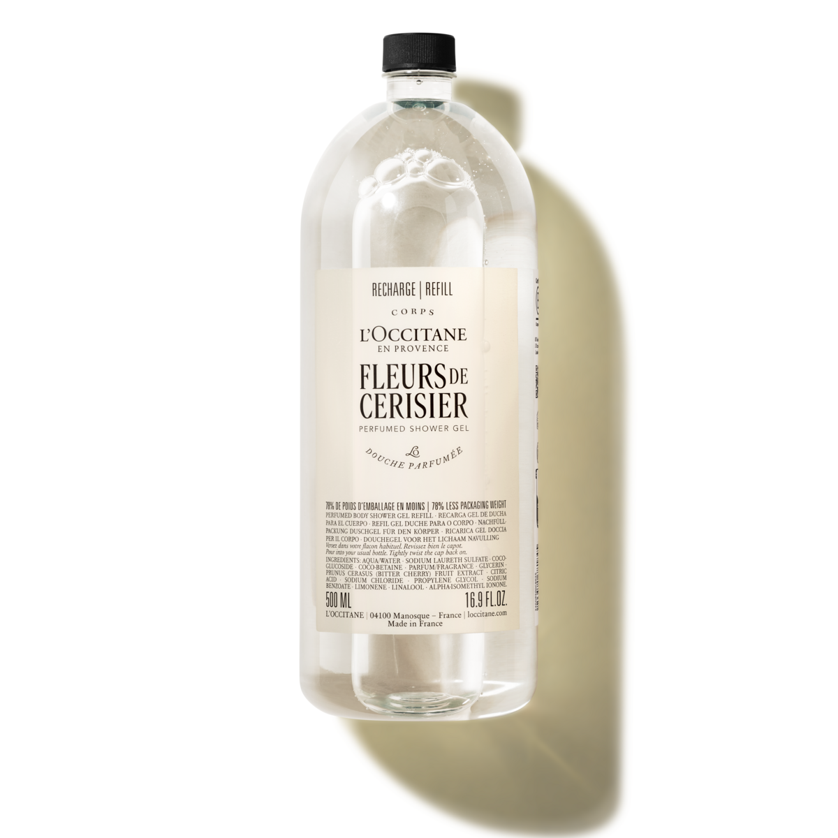 Fleurs de Cerisier perfumed shower gel refill