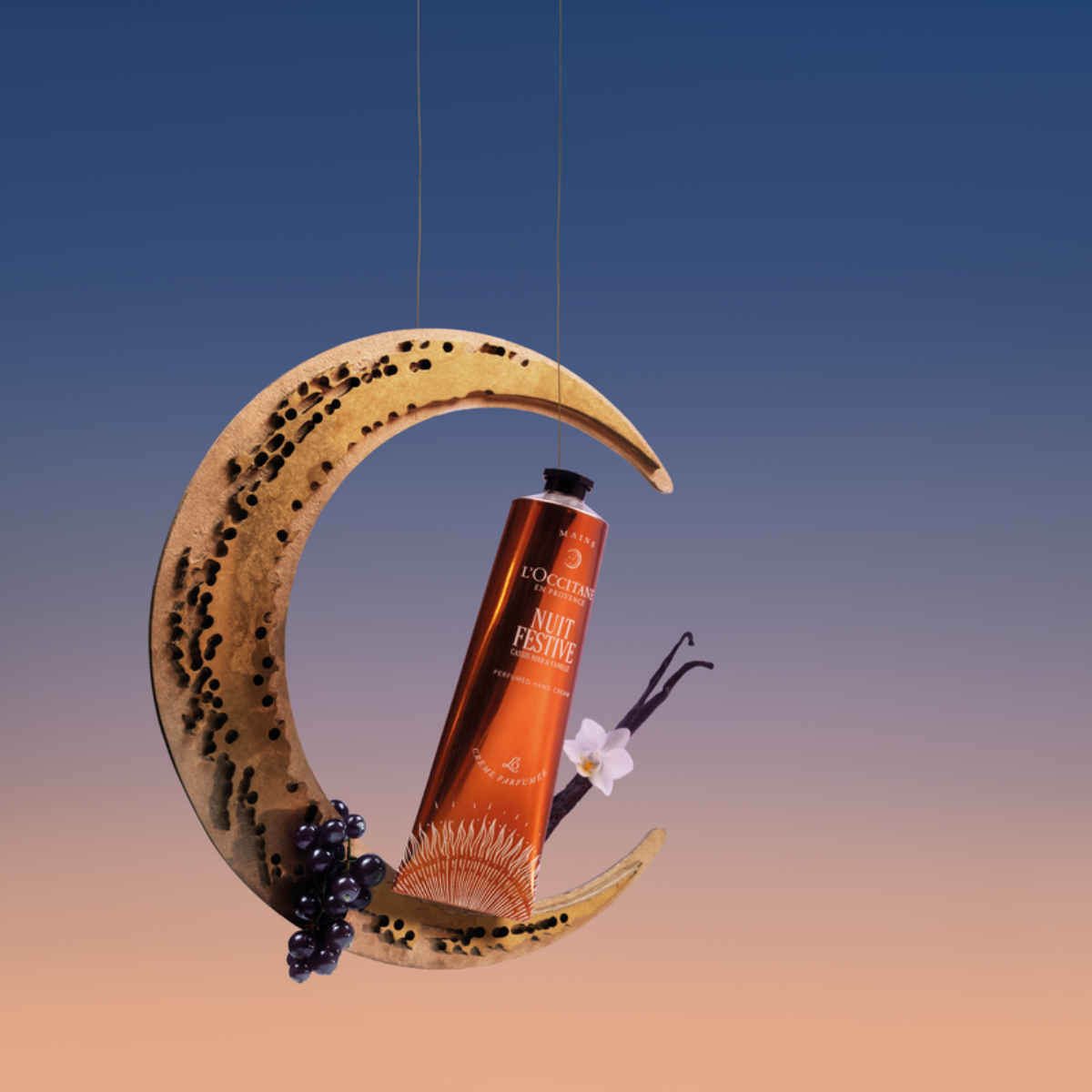 Parfemska krema za ruke Nuit Festive – Cassis Noir & Vanille 150 ml – limitirano izdanje