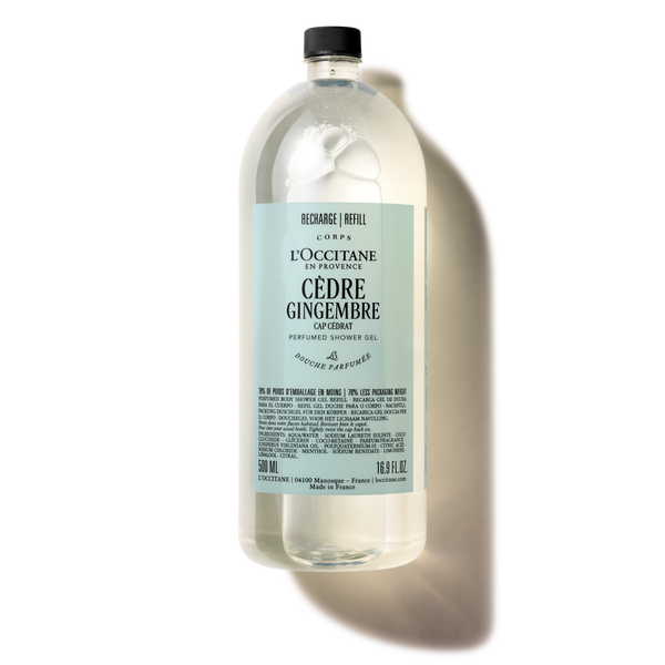 Cèdre Gingembre perfumed shower gel refill