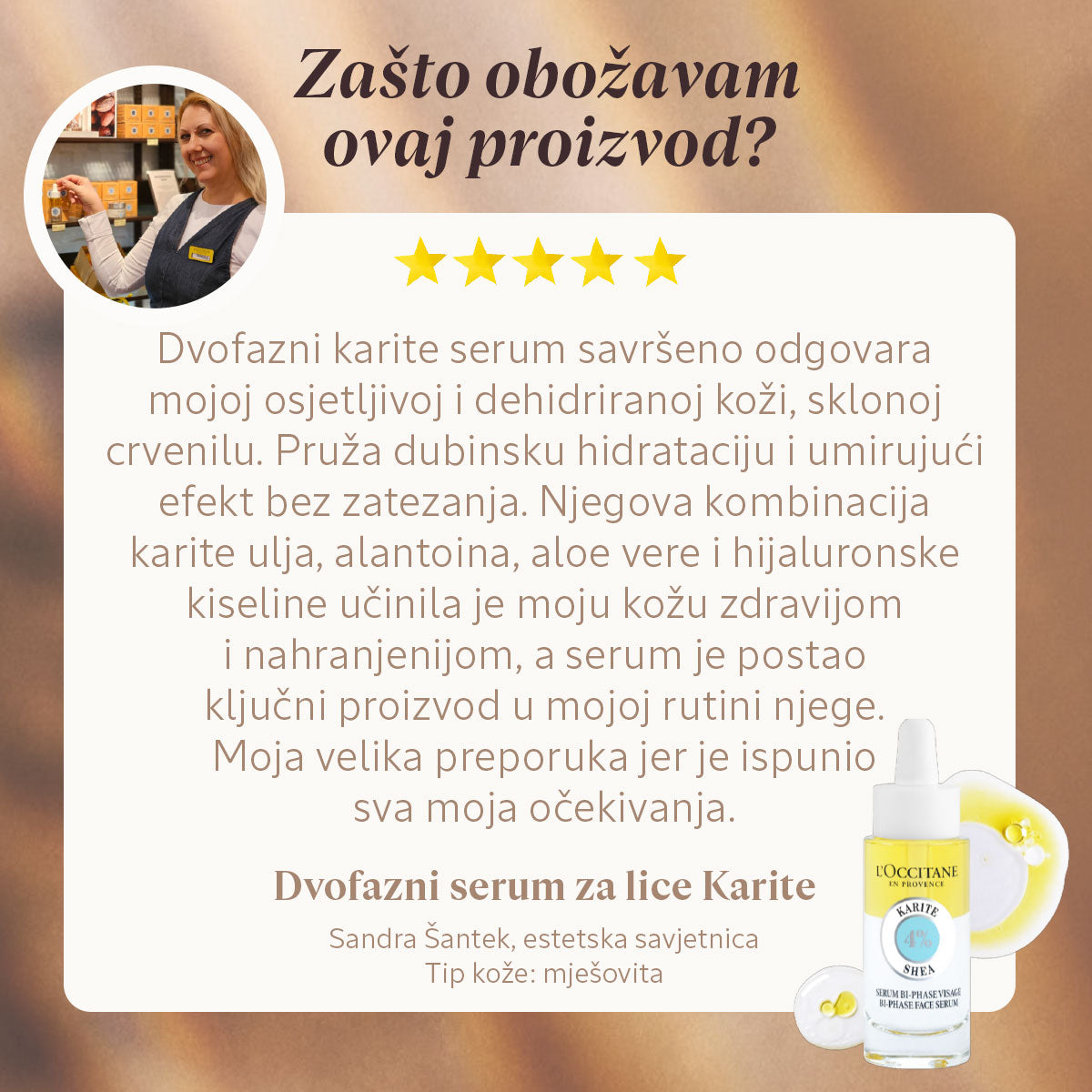Dvofazni serum za lice Karite