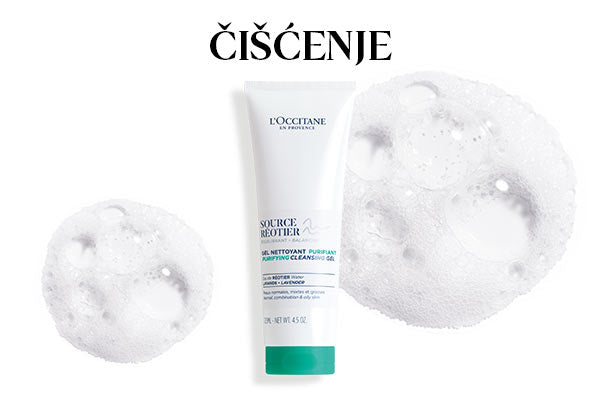 L’Occitane Gel za čišćenje lica Source Réotier